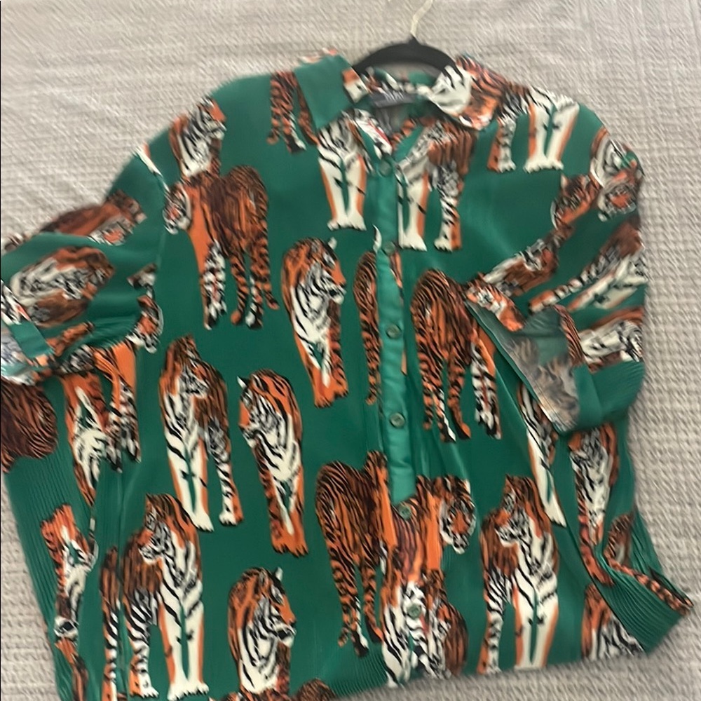 Dressed In Lala plisse tiger dress